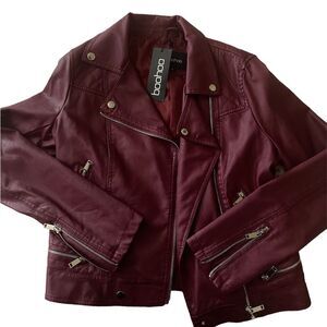 Boohoo Faux Leather Biker Jacekt